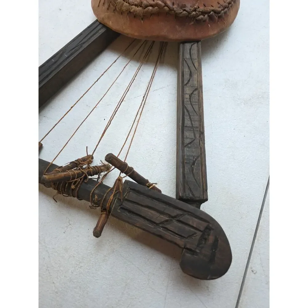 Vintage African Ethiopian String Musical Instrument Folkart